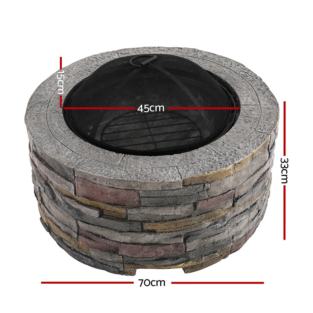Brunswick Round Stone Look Fire Pit